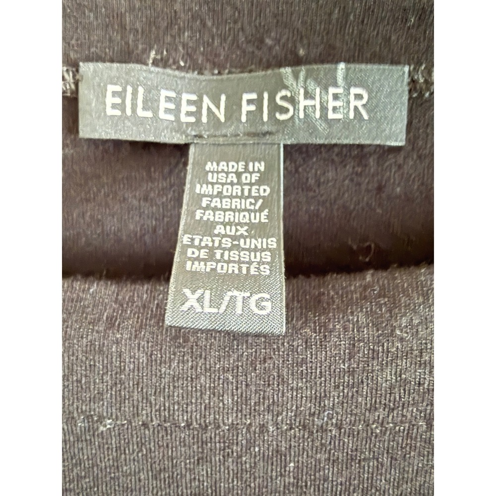 Eileen Fisher Womens Black Viscose Spandex Square Neck Pocket Shift‎ Dress XL - Picture 4 of 7